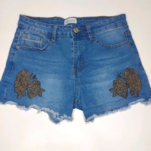 Gazoz Embroidered Jean Shorts Sz 5